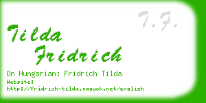 tilda fridrich business card